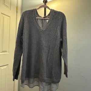 Gray Torrid sweater Lace on the back 3X NWT